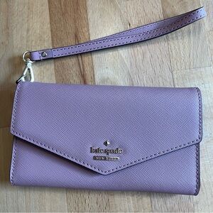 Kate Spade Purple and Pink Leather Wristlet Clutch